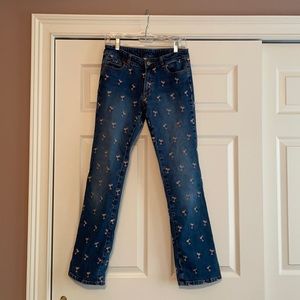 Lily Pulitzer jeans w/ margarita glass pattern